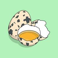 Quail Eggs Vector Illustration. Chicken Quail Eggs Flat Icon