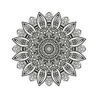 Decorative mandala and pattern for Mehndi, wedding, tattoo, islam, indian, arabic. Outline mandalas coloring book page. vector