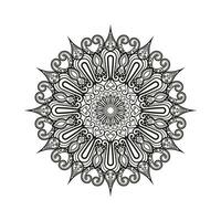 Decorative mandala and pattern for Mehndi, wedding, tattoo, islam, indian, arabic. Outline mandalas coloring book page. vector