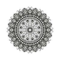 Decorative mandala and pattern for Mehndi, wedding, tattoo, islam, indian, arabic. Outline mandalas coloring book page. vector