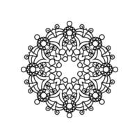 Decorative mandala and pattern for Mehndi, wedding, tattoo, islam, indian, arabic. Outline mandalas coloring book page. vector