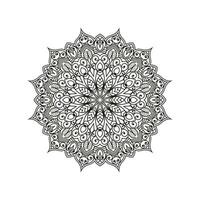 Decorative mandala and pattern for Mehndi, wedding, tattoo, islam, indian, arabic. Outline mandalas coloring book page. vector