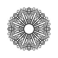 Decorative mandala and pattern for Mehndi, wedding, tattoo, islam, indian, arabic. Outline mandalas coloring book page. vector