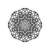 Decorative mandala and pattern for Mehndi, wedding, tattoo, islam, indian, arabic. Outline mandalas coloring book page. vector