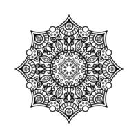 Decorative mandala and pattern for Mehndi, wedding, tattoo, islam, indian, arabic. Outline mandalas coloring book page. vector