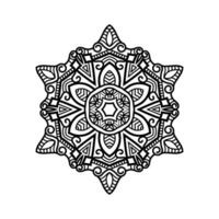 Decorative mandala and pattern for Mehndi, wedding, tattoo, islam, indian, arabic. Outline mandalas coloring book page. vector