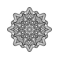Decorative mandala and pattern for Mehndi, wedding, tattoo, islam, indian, arabic. Outline mandalas coloring book page. vector