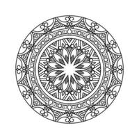 Decorative mandala and pattern for Mehndi, wedding, tattoo, islam, indian, arabic. Outline mandalas coloring book page. vector