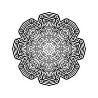 Decorative mandala and pattern for Mehndi, wedding, tattoo, islam, indian, arabic. Outline mandalas coloring book page. vector