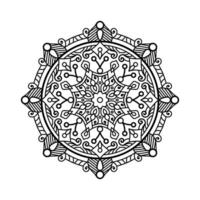 Decorative mandala and pattern for Mehndi, wedding, tattoo, islam, indian, arabic. Outline mandalas coloring book page. vector