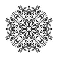 Decorative mandala and pattern for Mehndi, wedding, tattoo, islam, indian, arabic. Outline mandalas coloring book page. vector