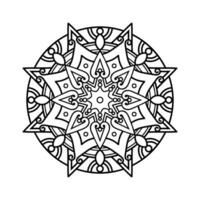 Decorative mandala and pattern for Mehndi, wedding, tattoo, islam, indian, arabic. Outline mandalas coloring book page. vector