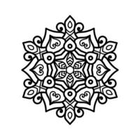 Decorative mandala and pattern for Mehndi, wedding, tattoo, islam, indian, arabic. Outline mandalas coloring book page. vector