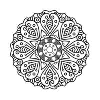 Decorative mandala and pattern for Mehndi, wedding, tattoo, islam, indian, arabic. Outline mandalas coloring book page. vector