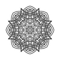 Decorative mandala and pattern for Mehndi, wedding, tattoo, islam, indian, arabic. Outline mandalas coloring book page. vector