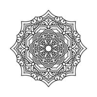 Decorative mandala and pattern for Mehndi, wedding, tattoo, islam, indian, arabic. Outline mandalas coloring book page. vector