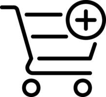 shopping cart line icon vector