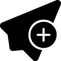 paper plane glyph icon vector