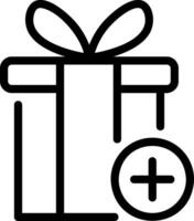 gift box line icon vector