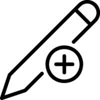 pencil line icon vector