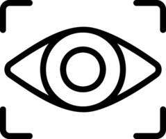 vision line icon vector