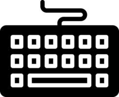 keyboard glyph icon vector