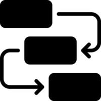 workflow glyph icon vector