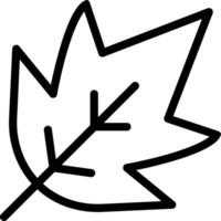 leaf line icon vector