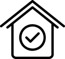 home line icon vector
