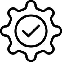 gear line icon vector