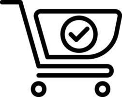 shopping cart line icon vector