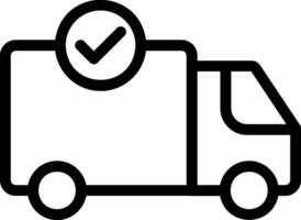 truck line icon vector