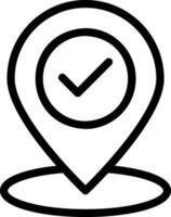 location line icon vector