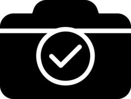 camera glyph icon vector