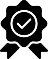 badge glyph icon vector