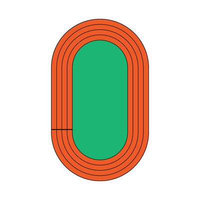 running race track icon vector