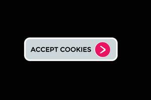 new accept cookies modern, website, click button, level, sign, speech, bubble  banner, vector