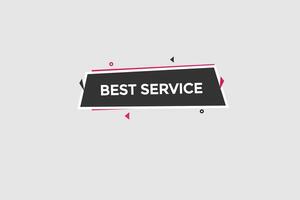 new best service modern, website, click button, level, sign, speech, bubble  banner, vector