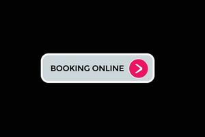 new booking online modern, website, click button, level, sign, speech, bubble  banner, vector