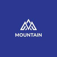 modern and creative m letter mountain logo design template vector illustration