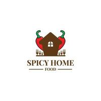 spicy home kitchen cooking restaurant logo design vector format