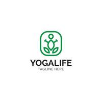 yoga Yoga studio logo. Wellness health spa line icon. Meditation template vector, and fully editable vector