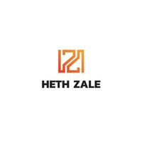 zh hz letter logo design template vector, and fully editable vector