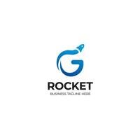 Initial G rocket logo design. Ship letter icon logo design template vector, and fully editable vector