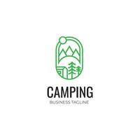 cámping logo - naturaleza paisaje vector