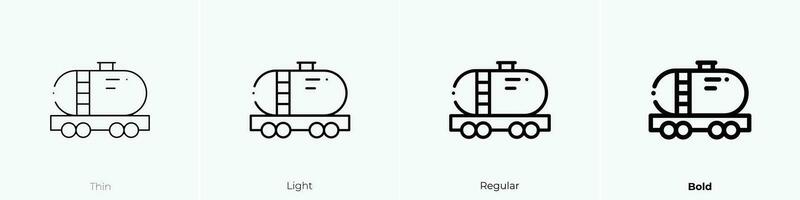 wagon icon. Thin, Light, Regular And Bold style design isolated on white background vector