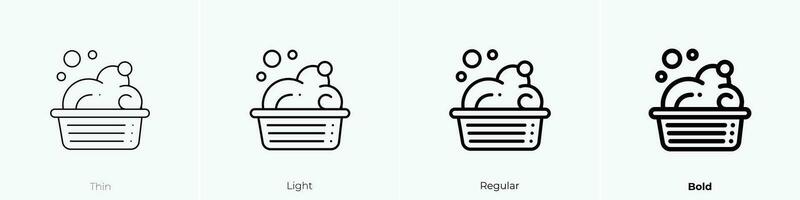 washbowl icon. Thin, Light, Regular And Bold style design isolated on white background vector