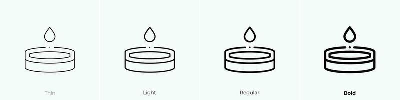 water drops icon. Thin, Light, Regular And Bold style design isolated on white background vector