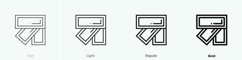 cera icono. delgado, luz, regular y negrita estilo diseño aislado en blanco antecedentes vector