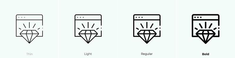 website icon. Thin, Light, Regular And Bold style design isolated on white background vector